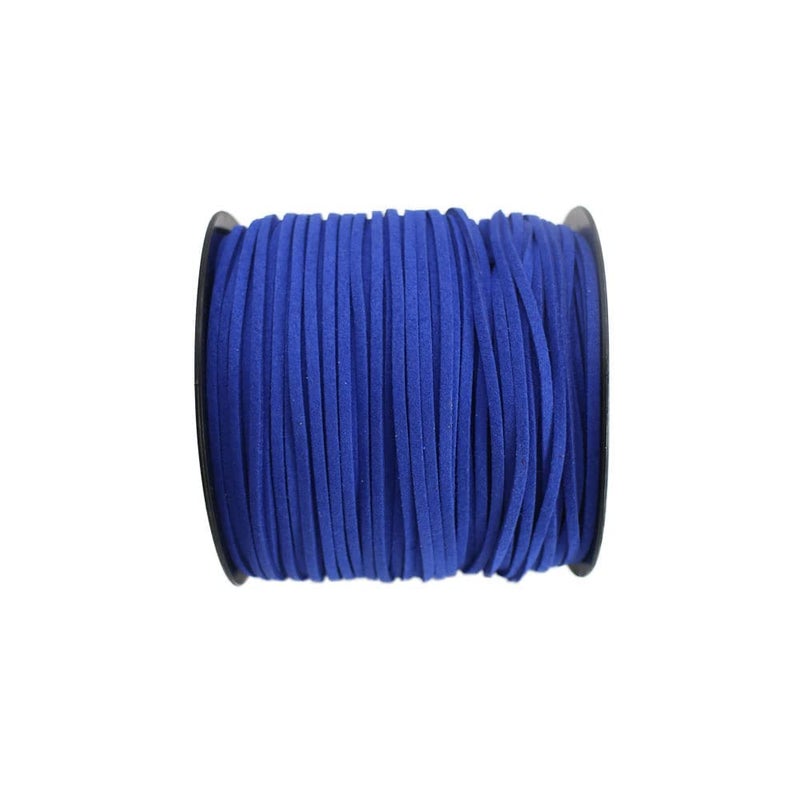 Pamir Tong Faux Suede Cord for Jewelry Making 100 Yards 2.6mm Thin Leather String Rope Royal Blue Bracelet Cords DIY Crafts String for Necklace-Dream Catcher Supplies-Hat- Walking Stick - Image 1
